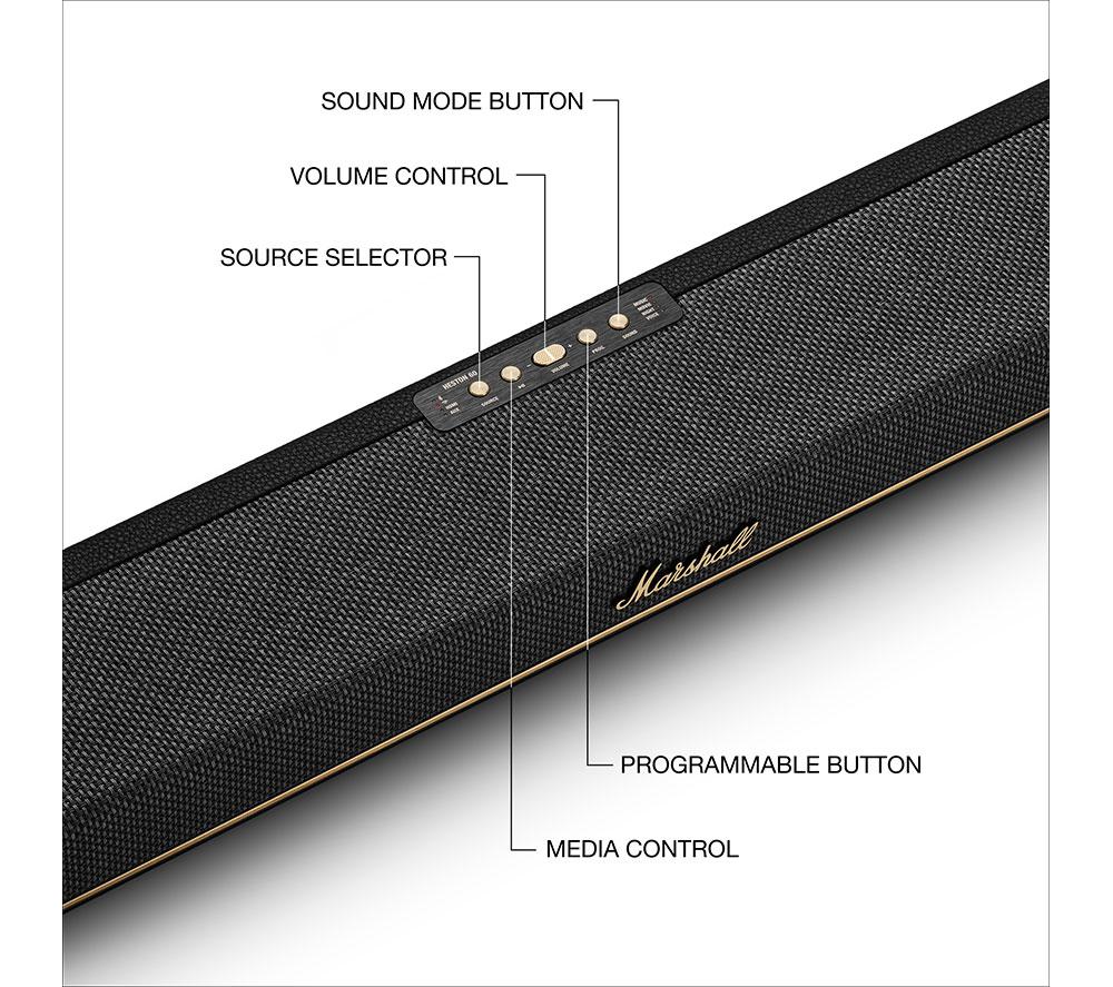 MARSHALL Heston 60 5.1 All-in-One Sound Bar - Black