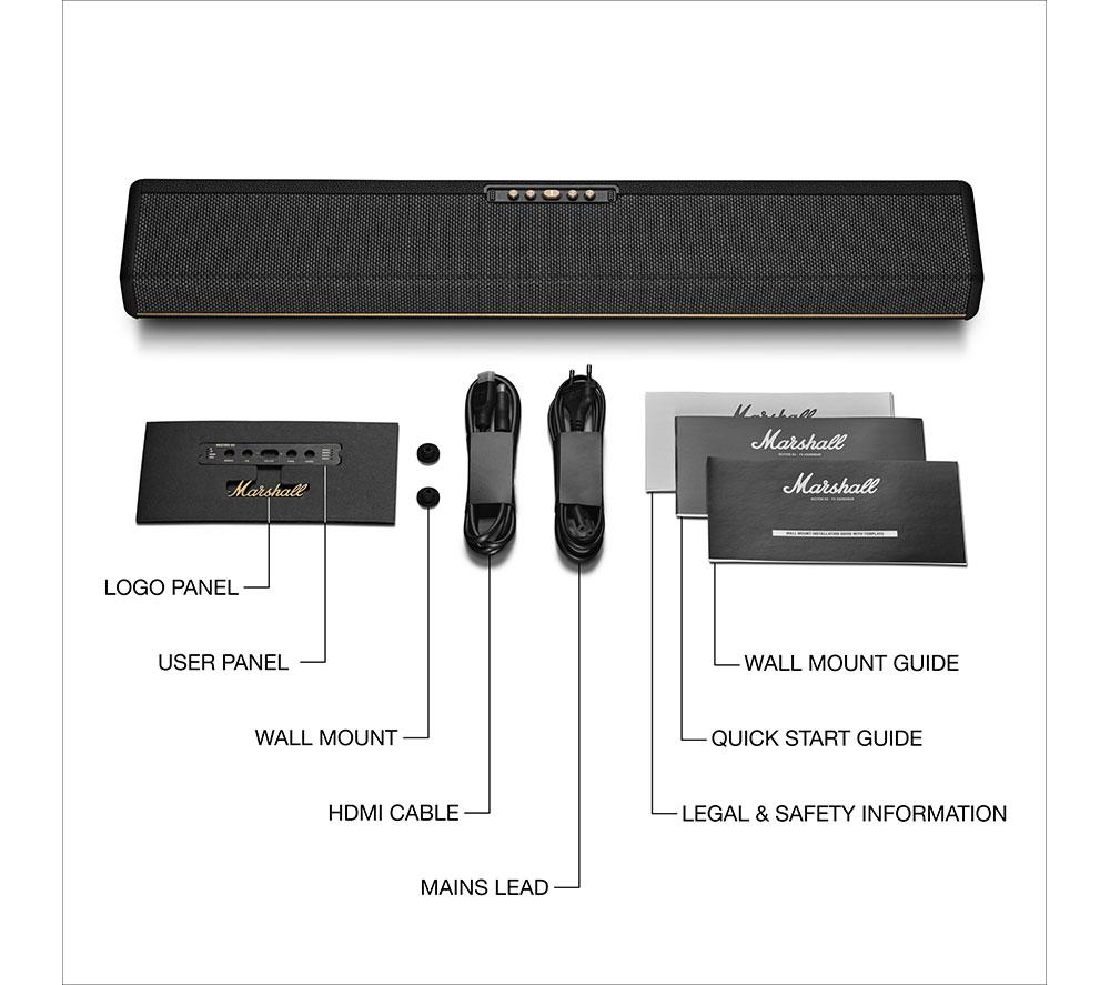 MARSHALL Heston 60 5.1 All-in-One Sound Bar - Black