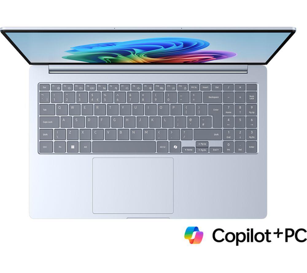 Portátil SAMSUNG Galaxy Book4 Edge de 15.6", PC Copilot+ - Snapdragon X, 256 GB UFS, Azul Zafiro