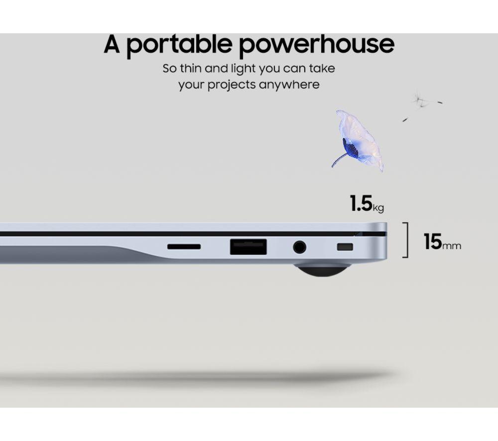 Portátil SAMSUNG Galaxy Book4 Edge de 15.6", PC Copilot+ - Snapdragon X, 256 GB UFS, Azul Zafiro