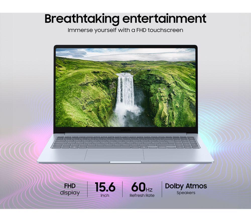 Portátil SAMSUNG Galaxy Book4 Edge de 15.6", PC Copilot+ - Snapdragon X, 256 GB UFS, Azul Zafiro