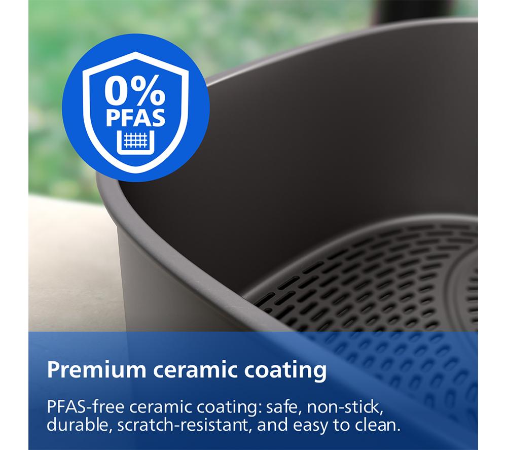 PHILIPS Serie 4000 NA462/79 Freidora de aire de doble cesta apilada - Negro y cobre