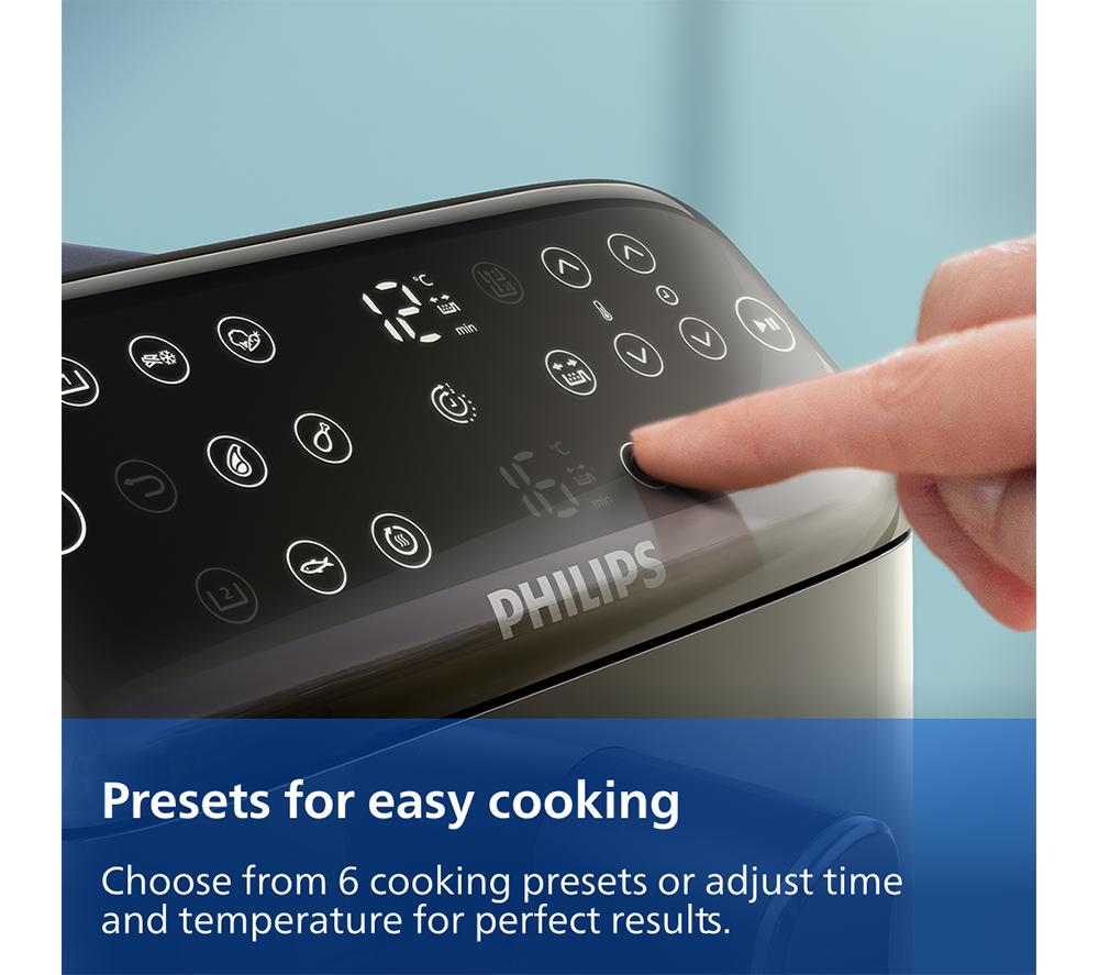 PHILIPS Serie 4000 NA462/79 Freidora de aire de doble cesta apilada - Negro y cobre