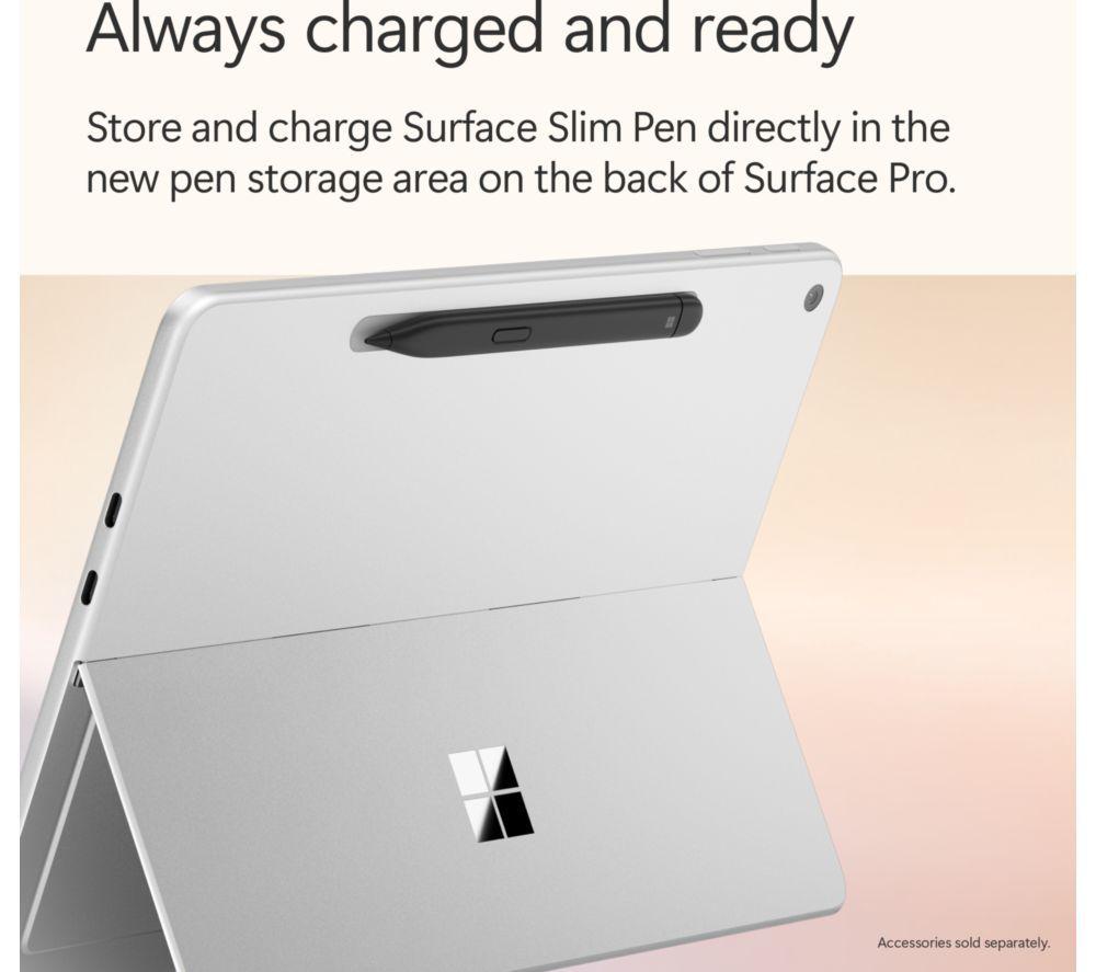 MICROSOFT Surface Pro de 12", PC Copilot+ con teclado - Snapdragon X Plus, SSD de 512 GB, Platino