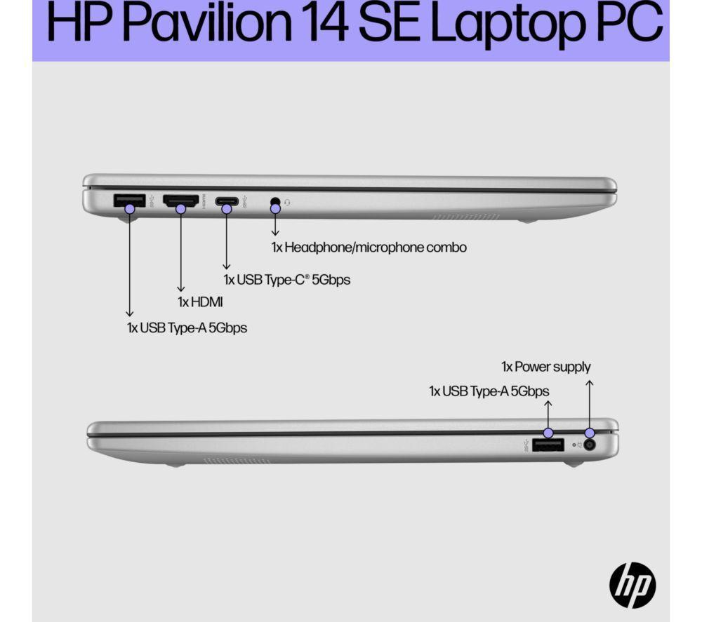 HP Pavilion SE 14-ep1520sa 14" Laptop - Intel® Core™ Ultra 5, 256 GB SSD, Silver