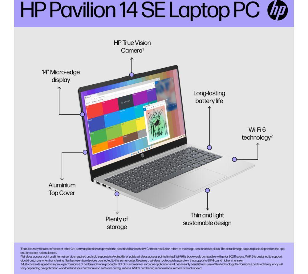 HP Pavilion SE 14-ep1520sa 14" Laptop - Intel® Core™ Ultra 5, 256 GB SSD, Silver