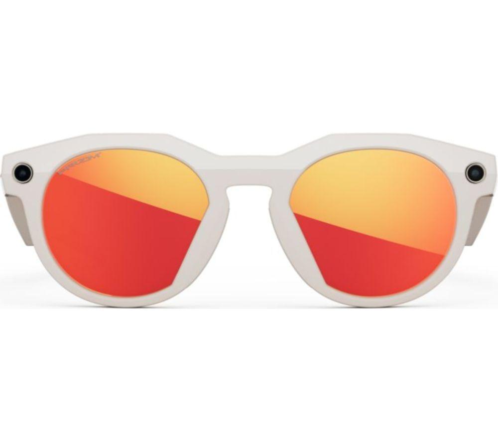 OAKLEY META HSTN Glasses - Warm Grey, Prizm Ruby