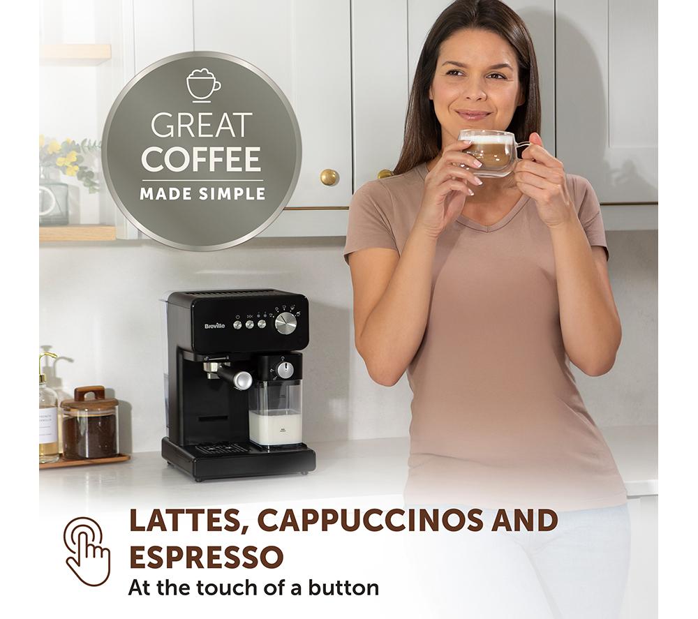 BREVILLE Prima Latte VCF183 Kaffeemaschine - Schwarz