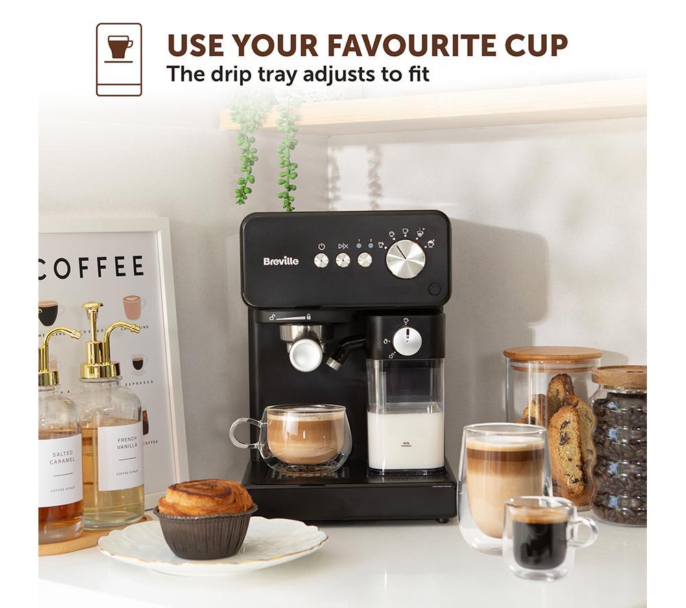 BREVILLE Prima Latte VCF183 Kaffeemaschine - Schwarz