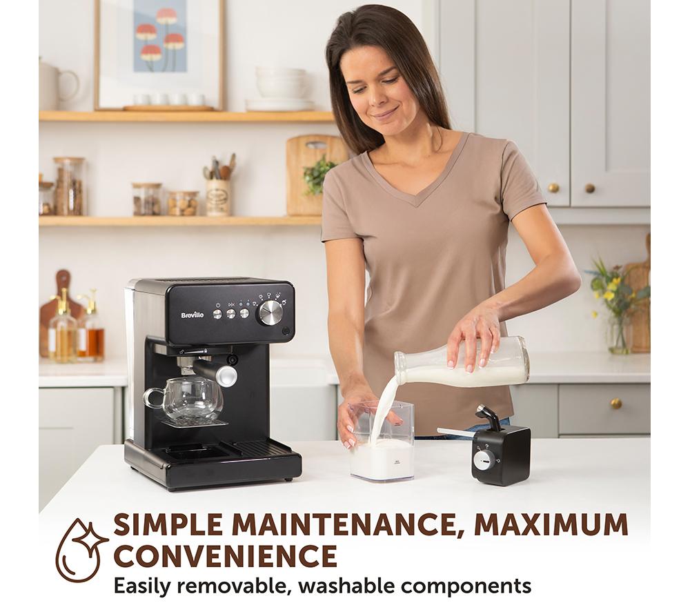 BREVILLE Prima Latte VCF183 Kaffeemaschine - Schwarz