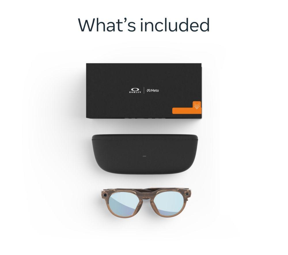 OAKLEY META HSTN Glasses - Brown Smoke, Prizm Deep Water Polarised