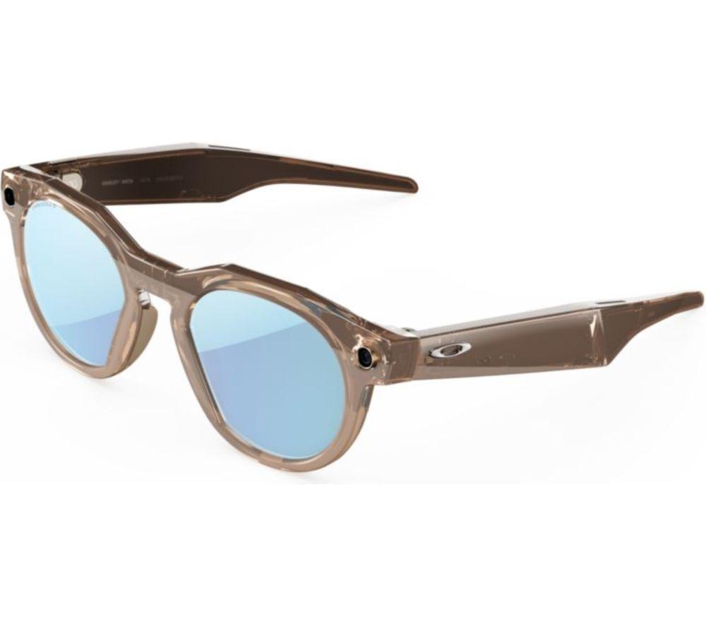 OAKLEY META HSTN Glasses - Brown Smoke, Prizm Deep Water Polarised