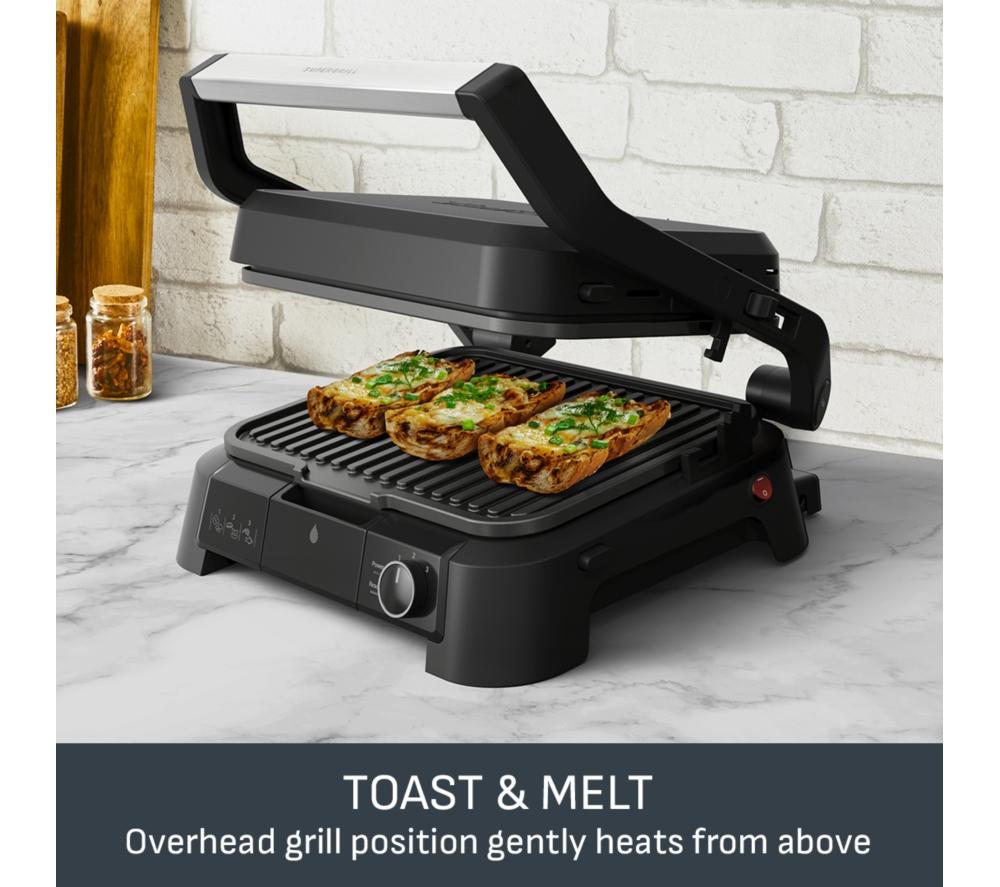TEFAL SuperGrill Parrilla de Mesa 3 en 1 - Negro