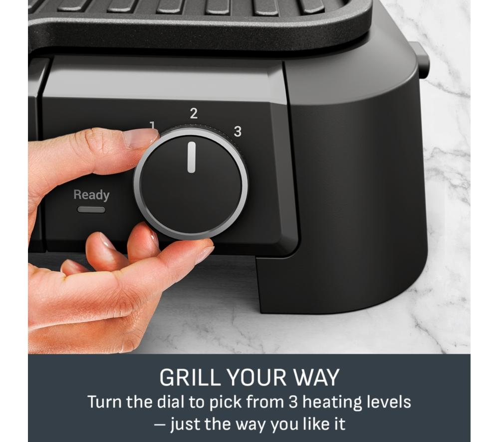 TEFAL SuperGrill Parrilla de Mesa 3 en 1 - Negro