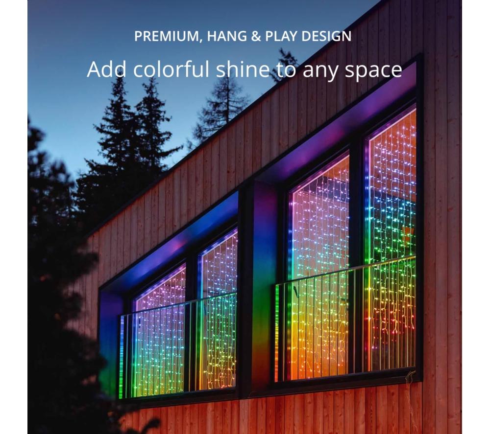 TWINKLY Curtain Gen 2.5 Smart RGB+W LED String Lights - 210 LEDs