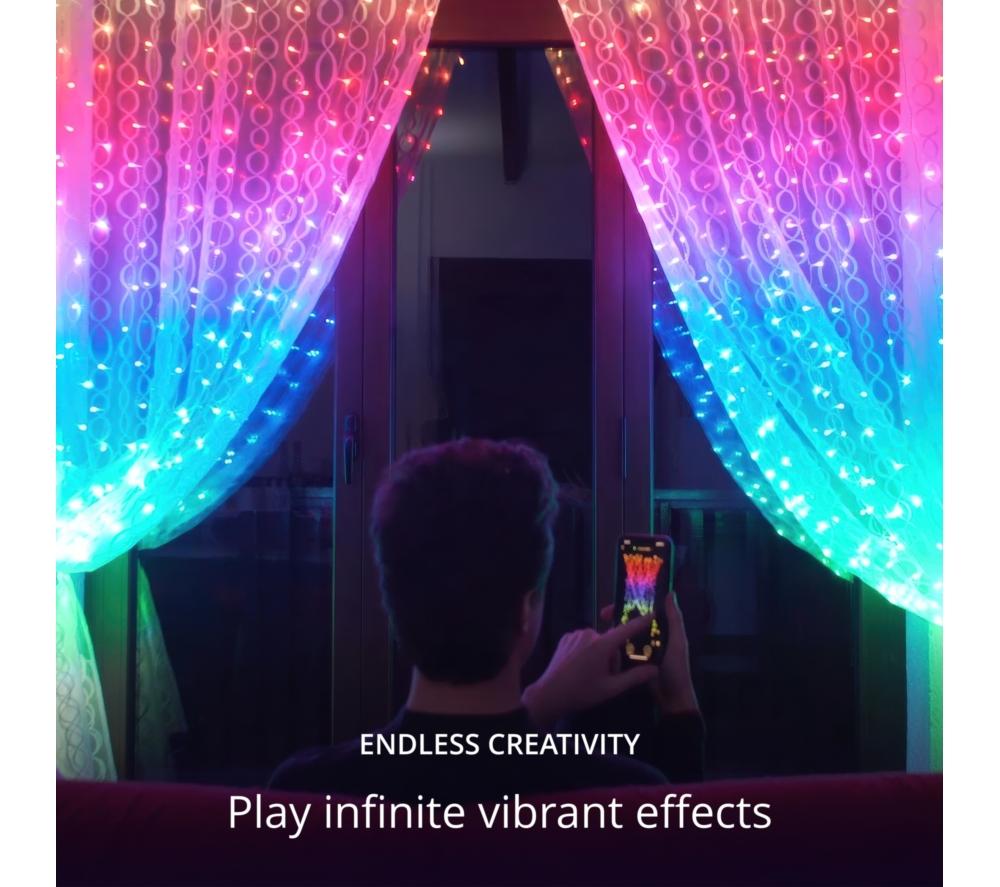 TWINKLY Curtain Gen 2.5 Smart RGB+W LED String Lights - 210 LEDs