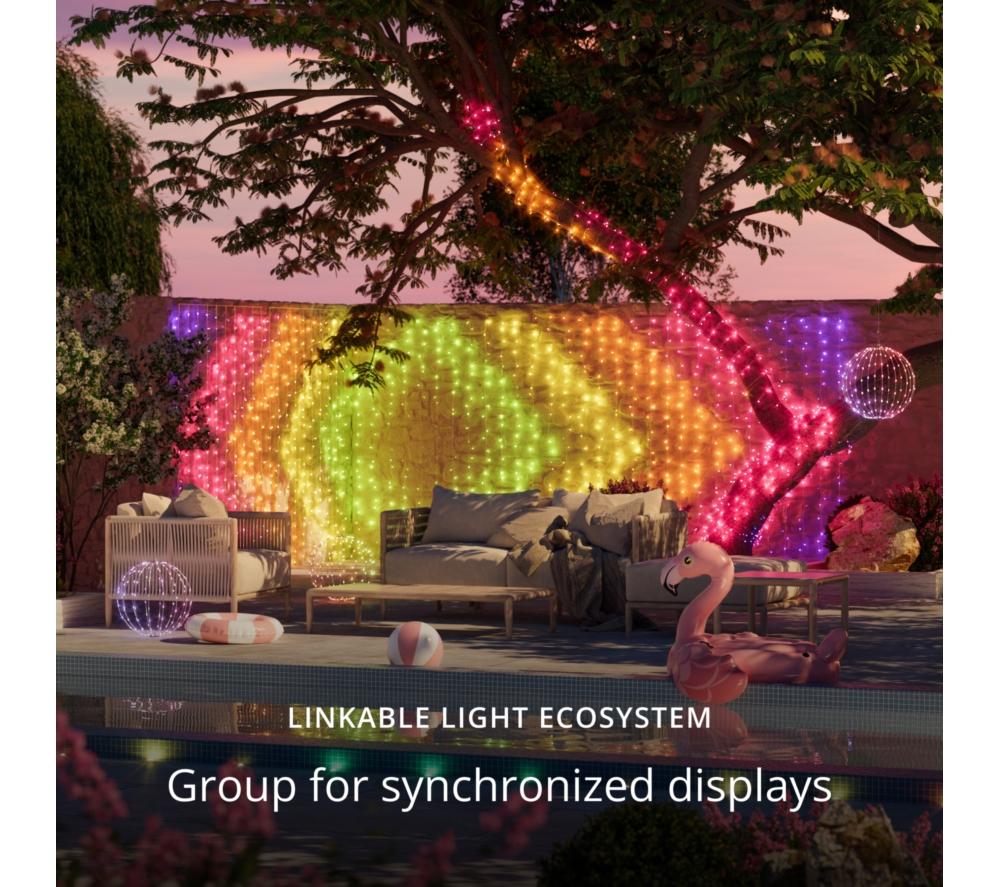 TWINKLY Curtain Gen 2.5 Smart RGB+W LED String Lights - 210 LEDs