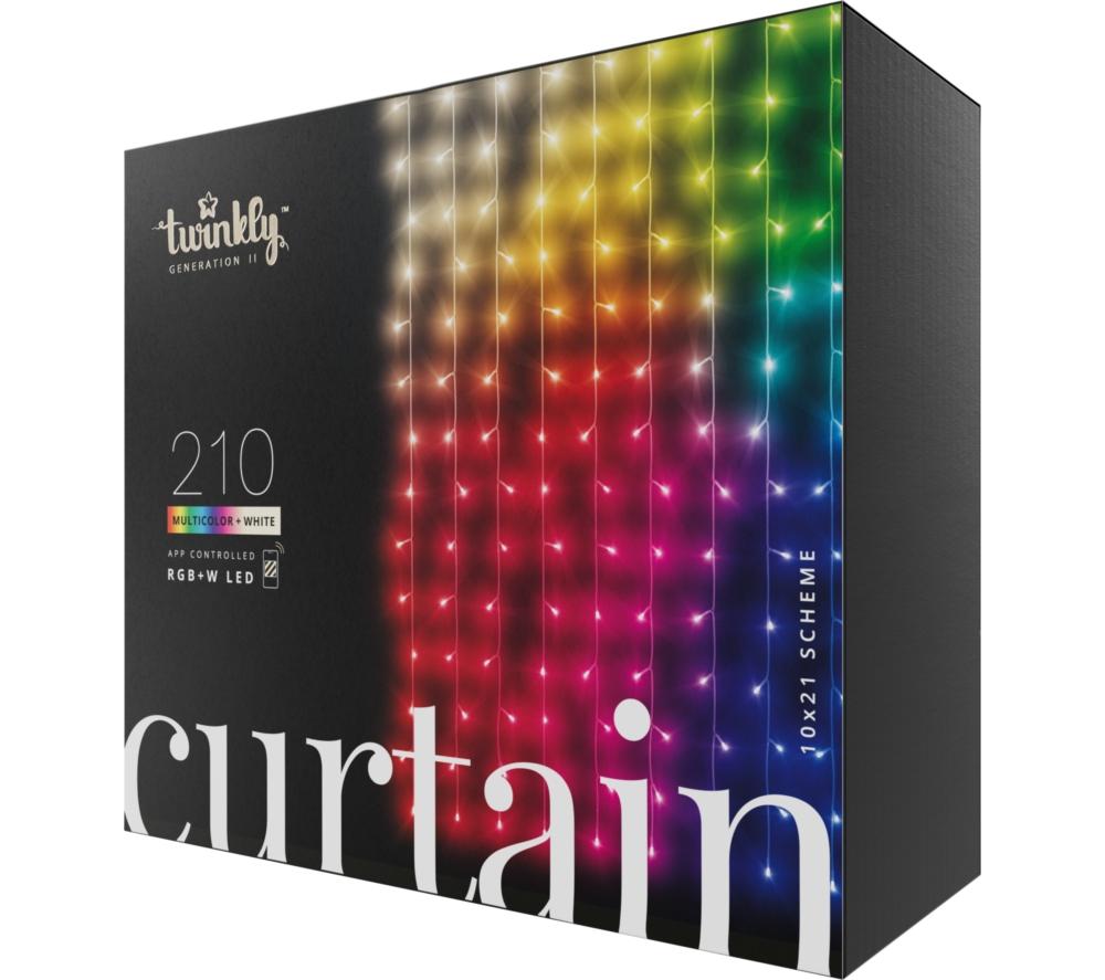 TWINKLY Curtain Gen 2.5 Smart RGB+W LED String Lights - 210 LEDs