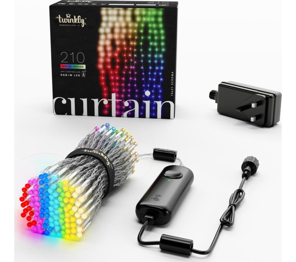 TWINKLY Curtain Gen 2.5 Smart RGB+W LED String Lights - 210 LEDs