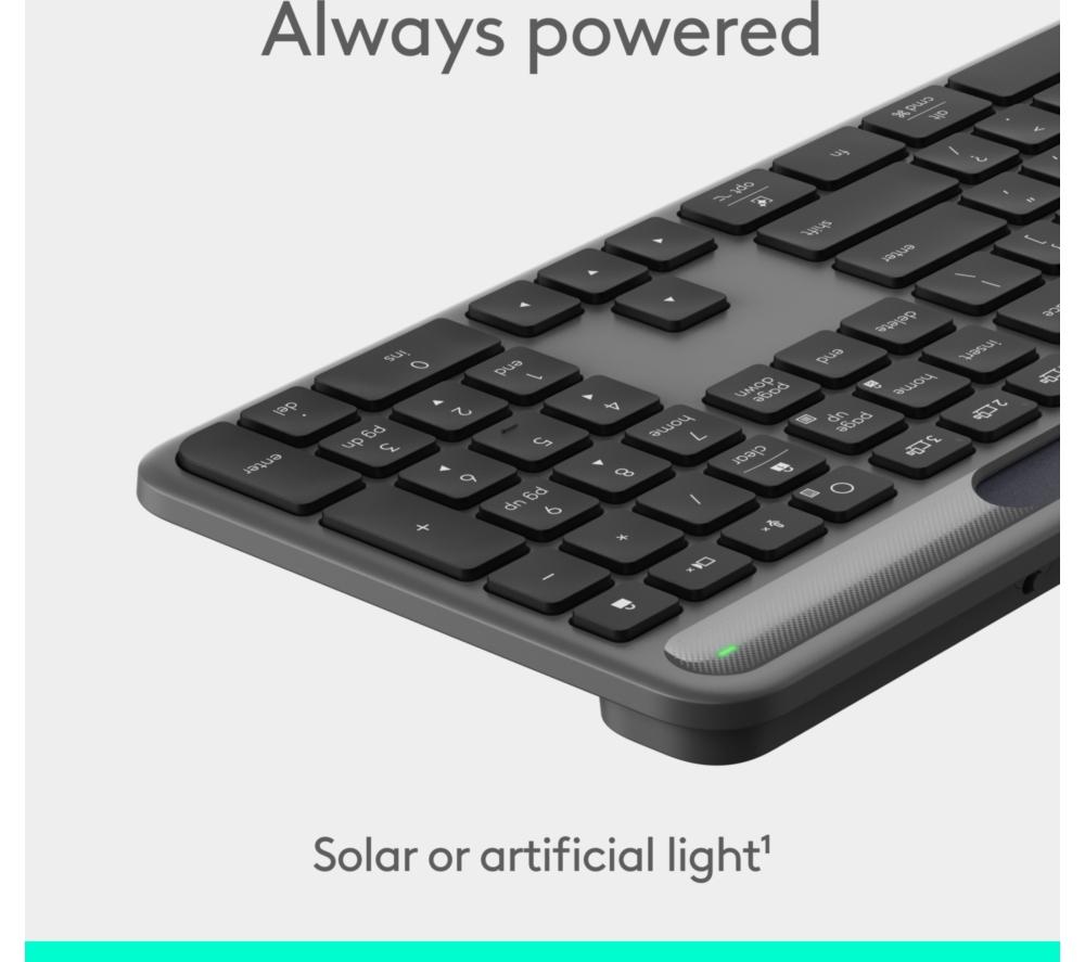 Teclado inalámbrico Logitech Signature Slim Solar+ - Grafito