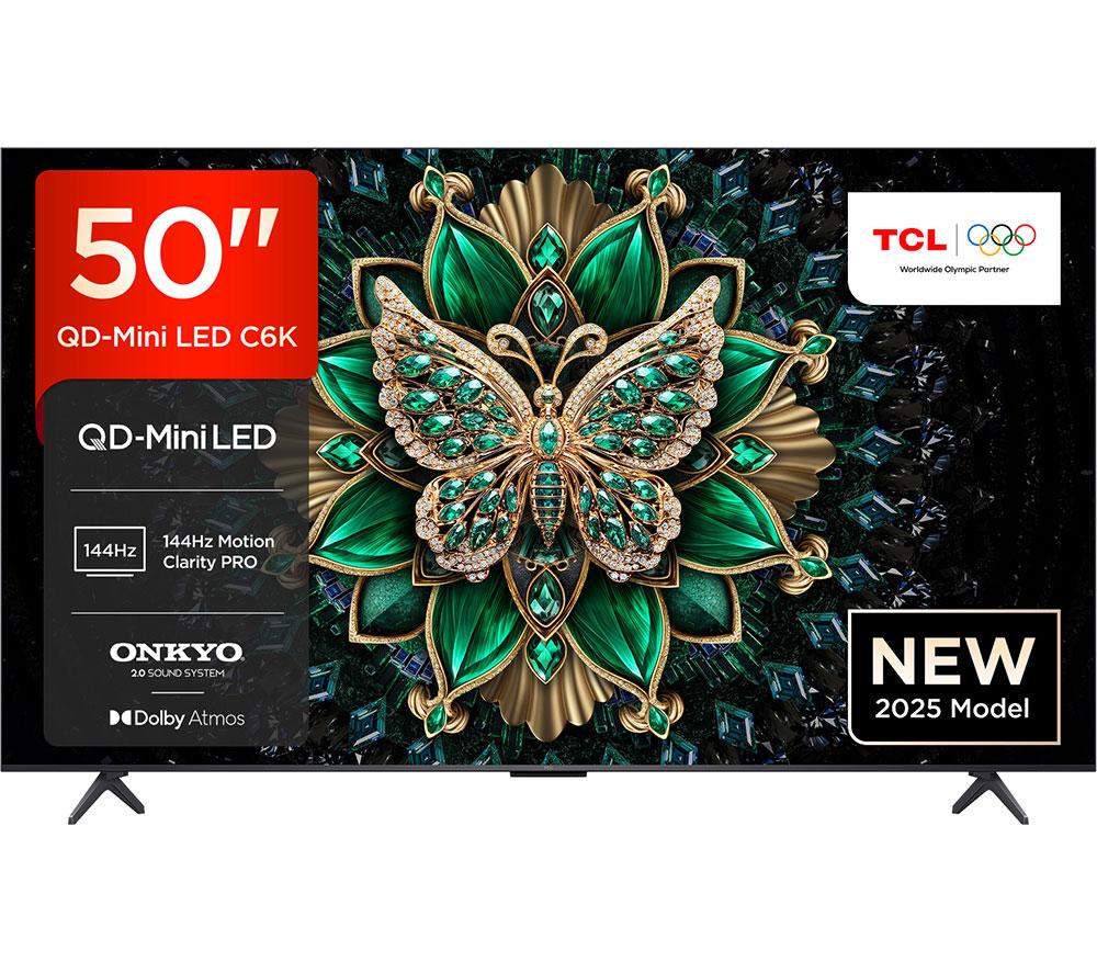 TCL C6K 50" QD-Mini LED 4K HDR Smart Google TV - 50C6K