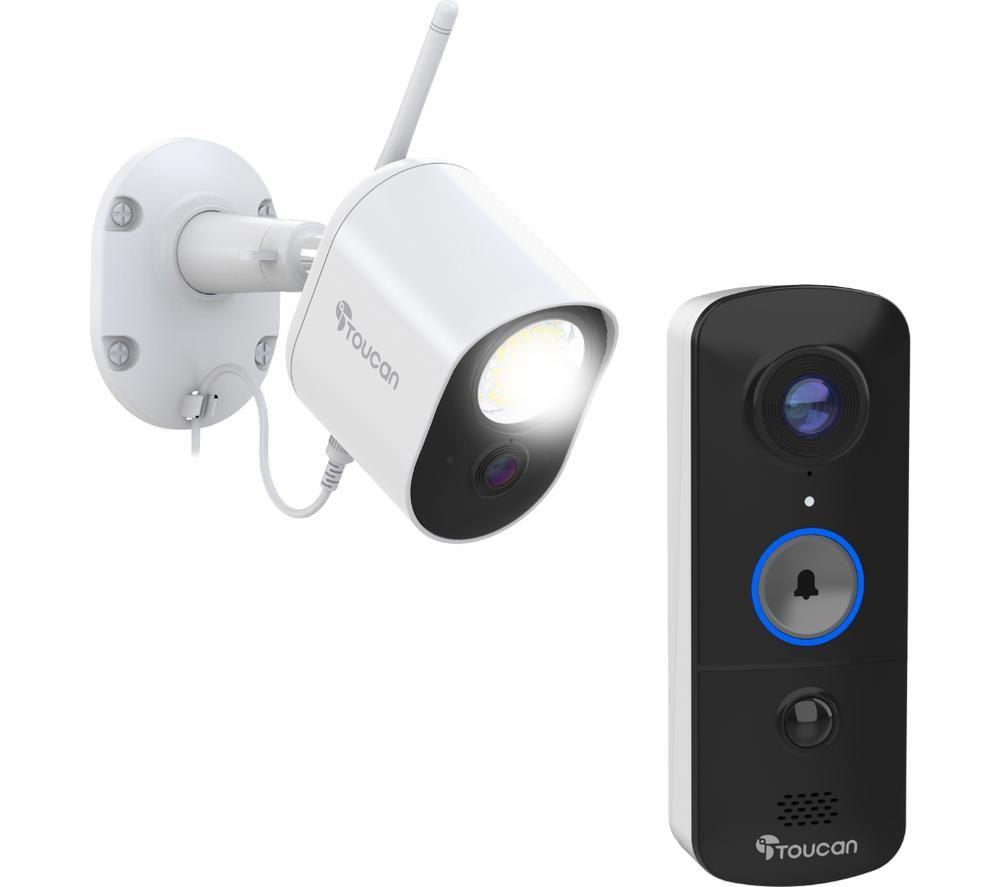 TOUCAN V3TSLC10-MLDX 1080p WiFi Video Doorbell with Chime & Security Floodlight Camera