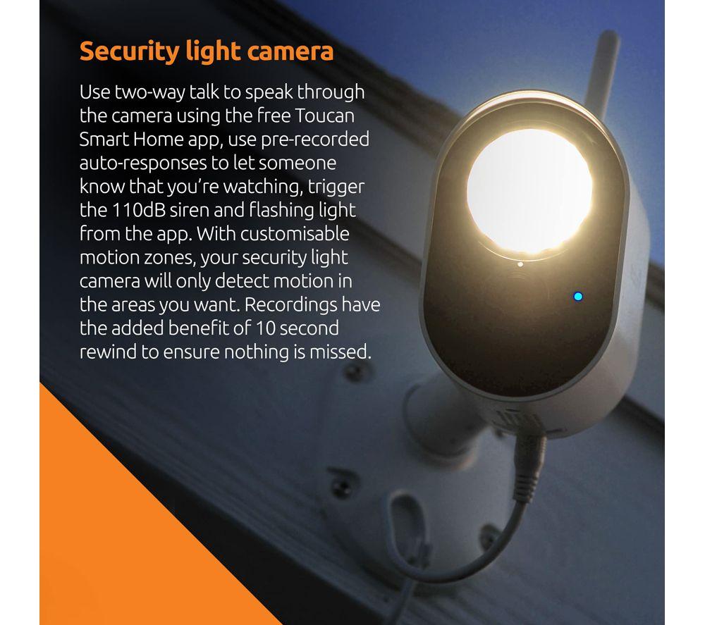 TOUCAN V3TSLC10-MLDX 1080p WiFi Video Doorbell with Chime & Security Floodlight Camera