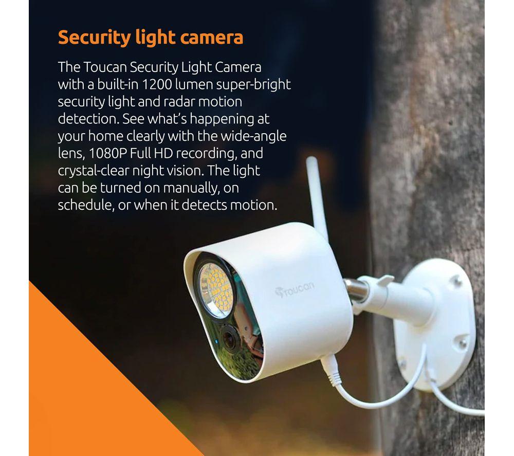 TOUCAN V3TSLC10-MLDX 1080p WiFi Video Doorbell with Chime & Security Floodlight Camera