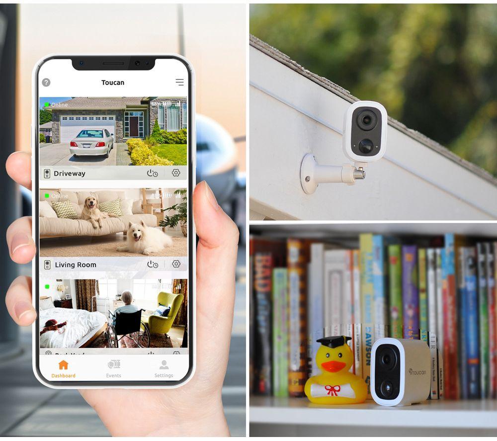 TOUCAN V3S4DX-ML 1296p WiFi Video Doorbell with Chime & Wireless Security Camera S4