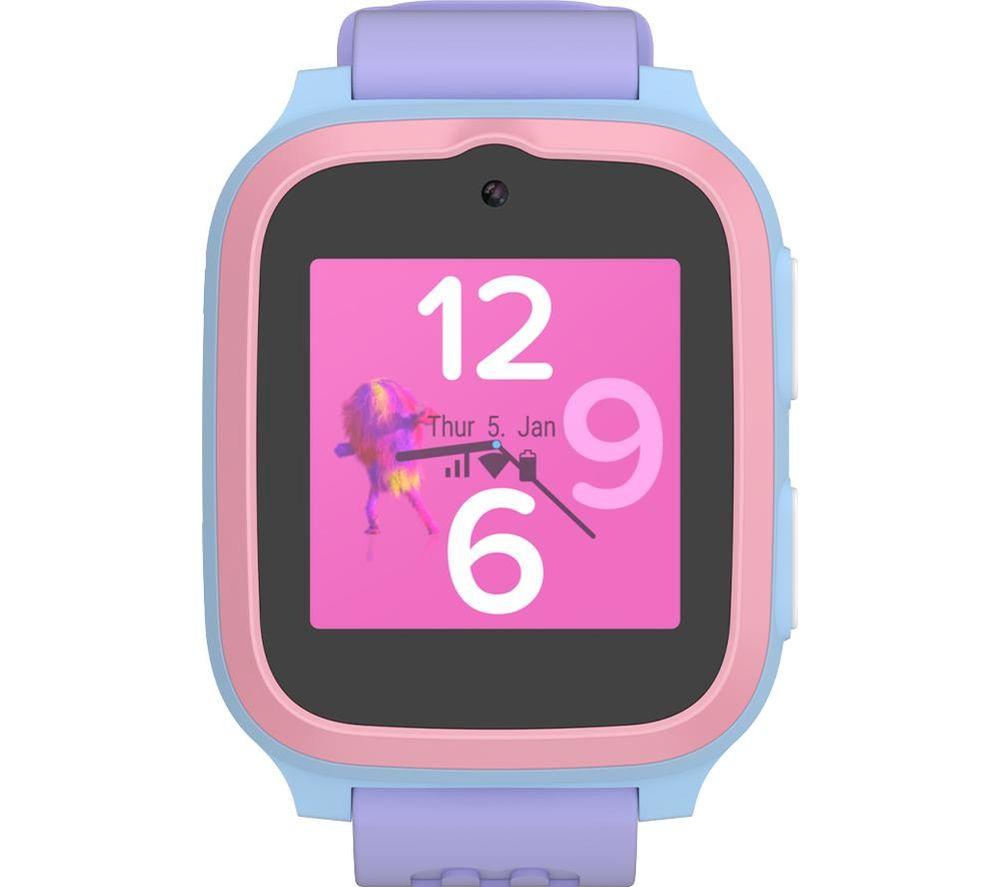MYFIRST Fone S3 Smart Watch for Kids - Cotton Candy, Silicon Strap