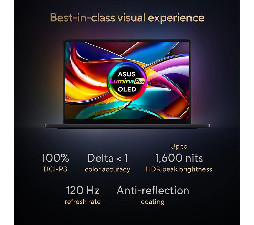 ASUS ProArt P16 Copilot+ PC Portátil OLED de 16" - AMD Ryzen AI 9, 2TB SSD, Negro Nano