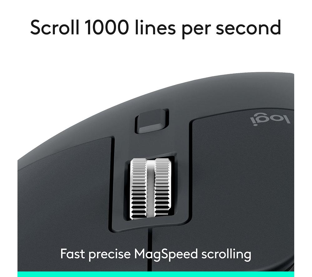 Ratón inalámbrico Logitech MX Master 3S Bluetooth Edition Darkfield