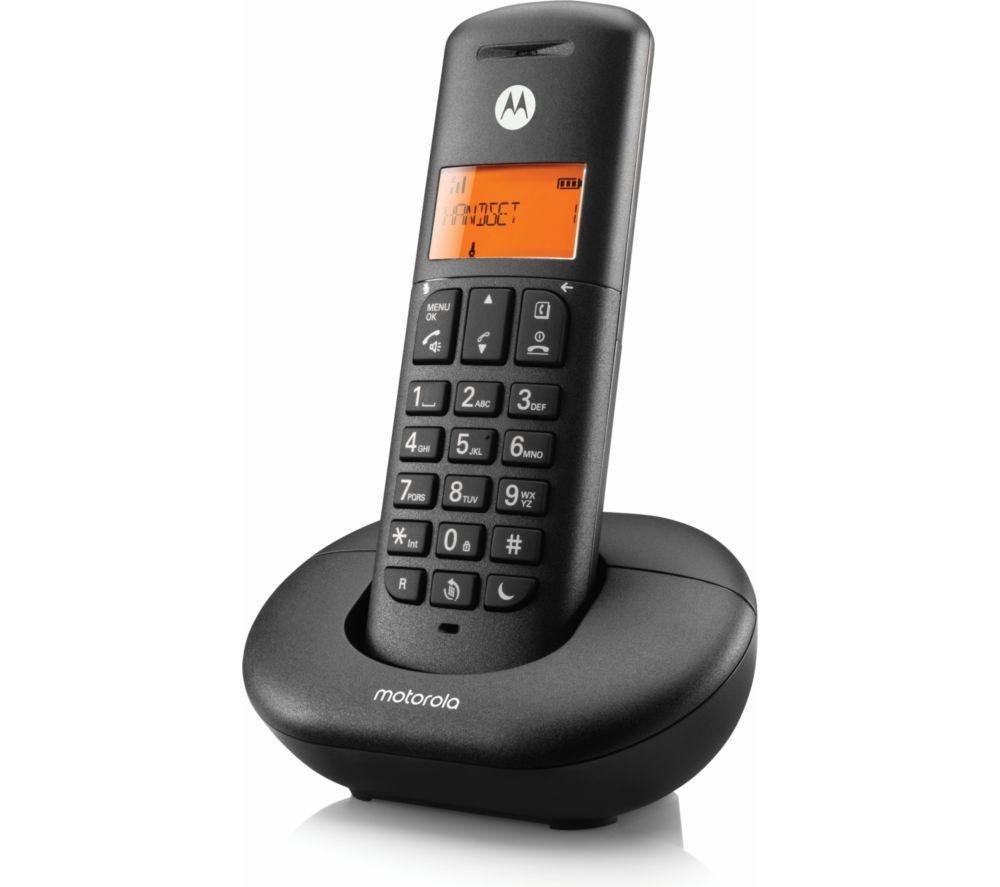MOTOROLA E201 Cordless Phone - Black