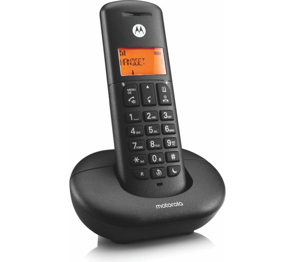 MOTOROLA E201 Cordless Phone - Black