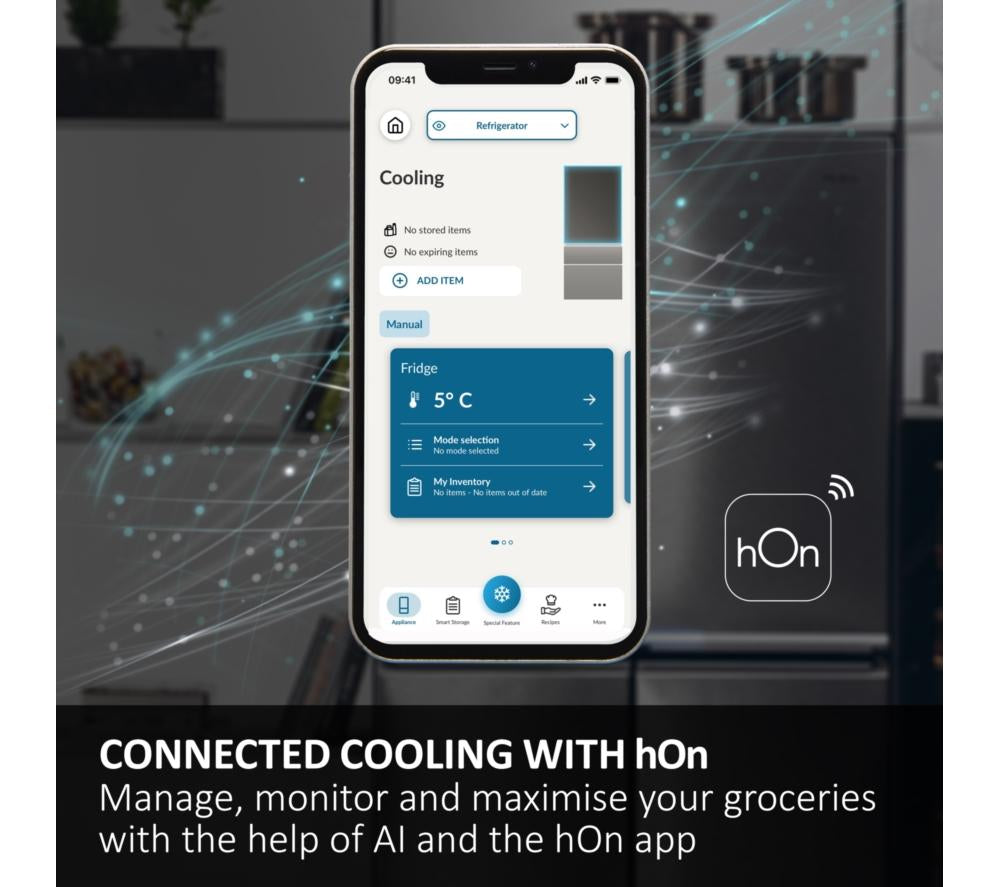 Frigorífico combi inteligente HAIER 3D 60 Serie 7 No Frost HTW7620DNGB – Cristal negro obsidiana