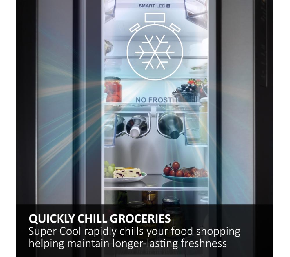 Frigorífico combi inteligente HAIER 3D 60 Serie 7 No Frost HTW7620DNGB – Cristal negro obsidiana