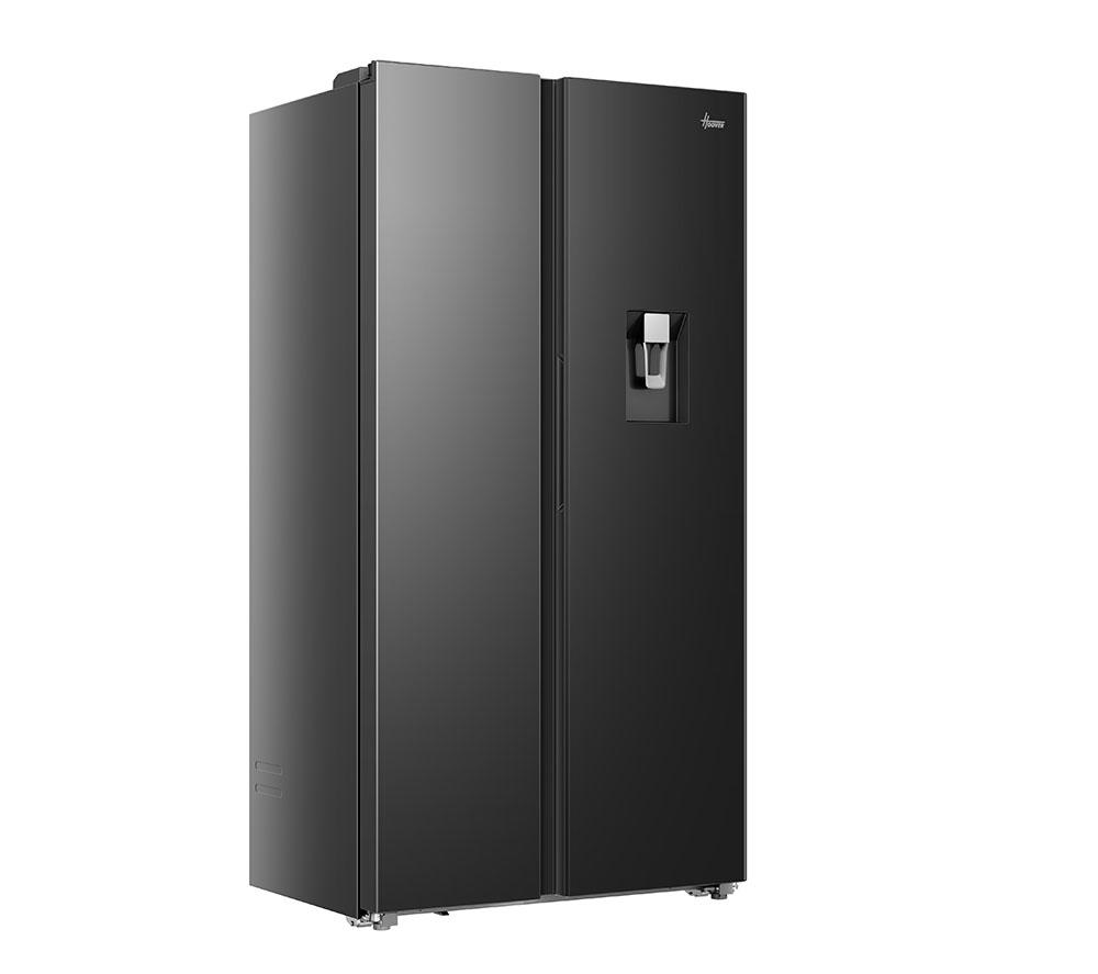 HOOVER HONSQ2T918EWBK SBS WD American-Style Fridge Freezer - Black