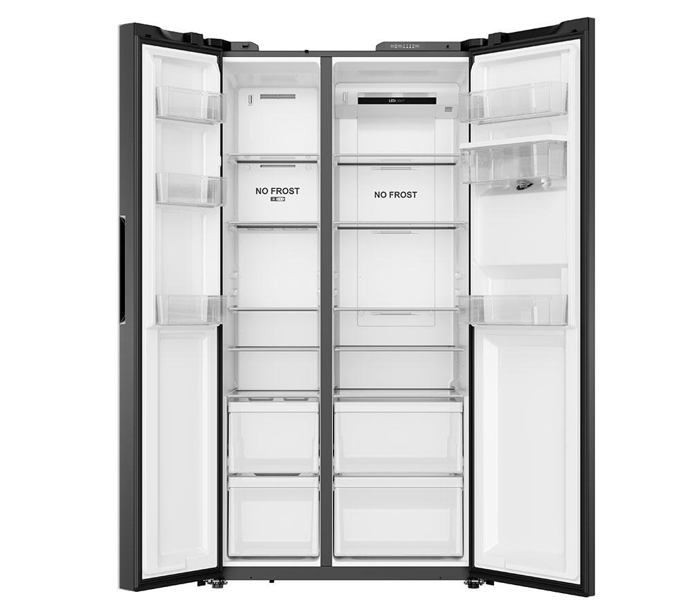 HOOVER HONSQ2T918EWBK SBS WD American-Style Fridge Freezer - Black