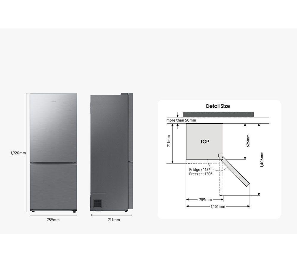 SAMSUNG Serie 8 SpaceMax RB50DG632ES9EU Frigorífico y Congelador Inteligente 60/40 - Plata
