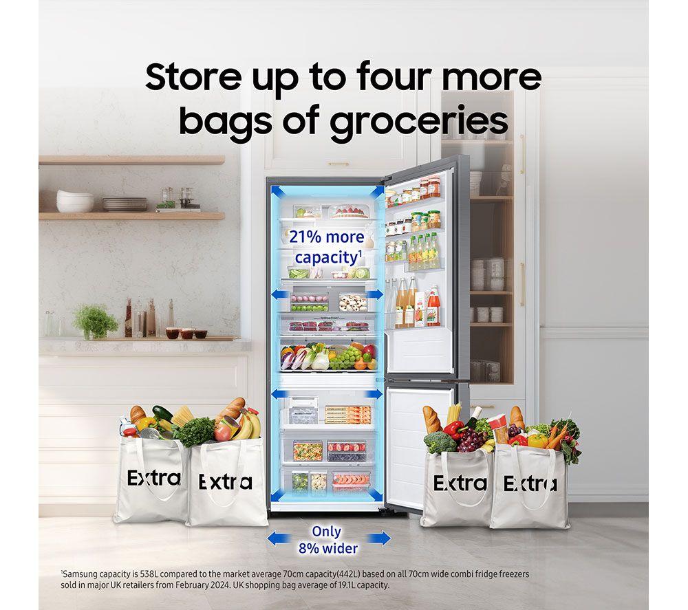 SAMSUNG Serie 8 SpaceMax RB50DG632ES9EU Frigorífico y Congelador Inteligente 60/40 - Plata