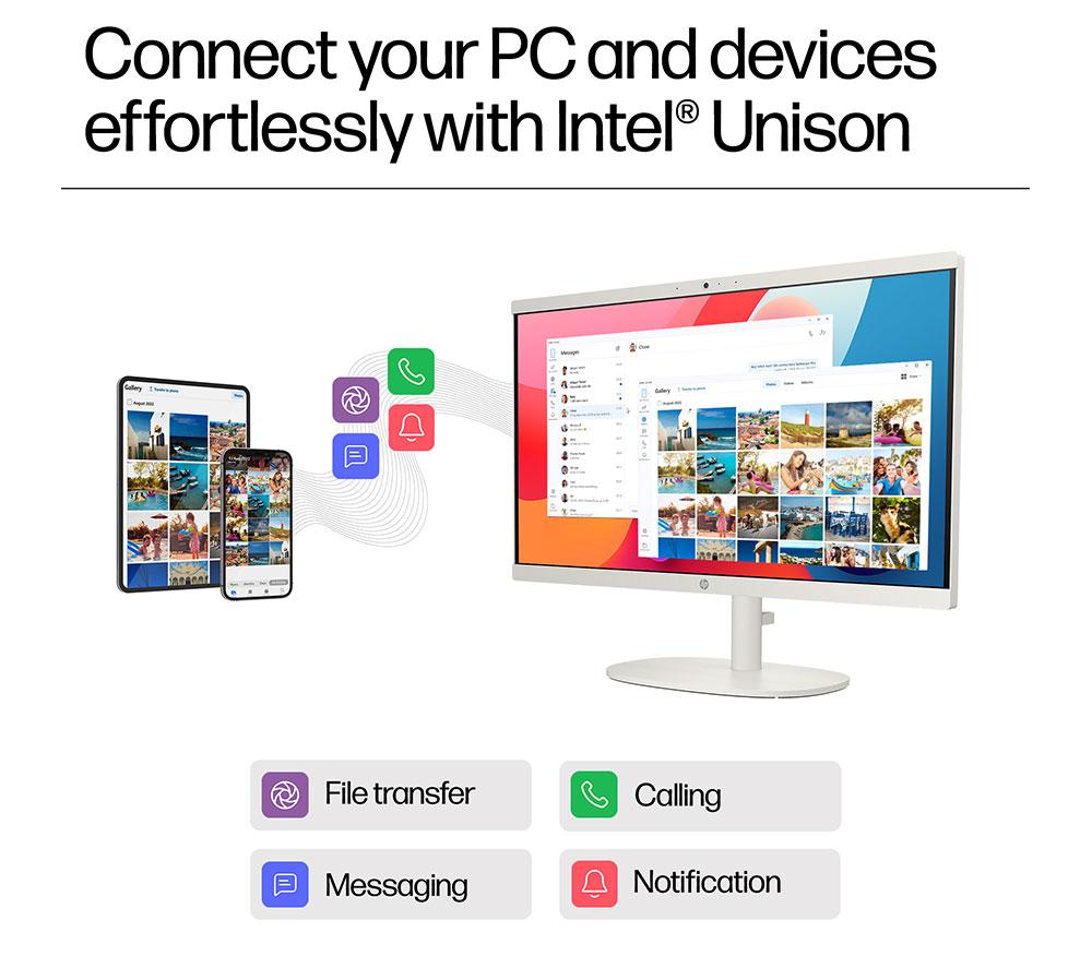 HP 22-dg0015na 21.5" All-in-One PC - Intel® N100, 128 GB UFS, White