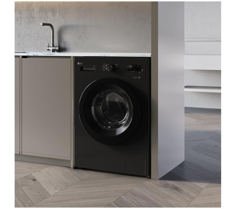 LG Series 2 Direct Drive W4X1095NNK WiFi-enabled 9 kg Washer Dryer - Onyx Black