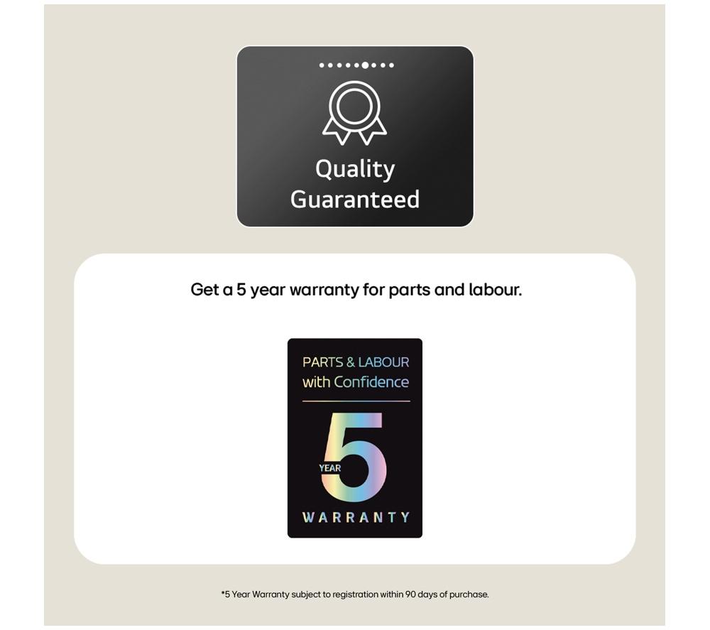 LG Series 2 Direct Drive W4X1095NNK WiFi-enabled 9 kg Washer Dryer - Onyx Black