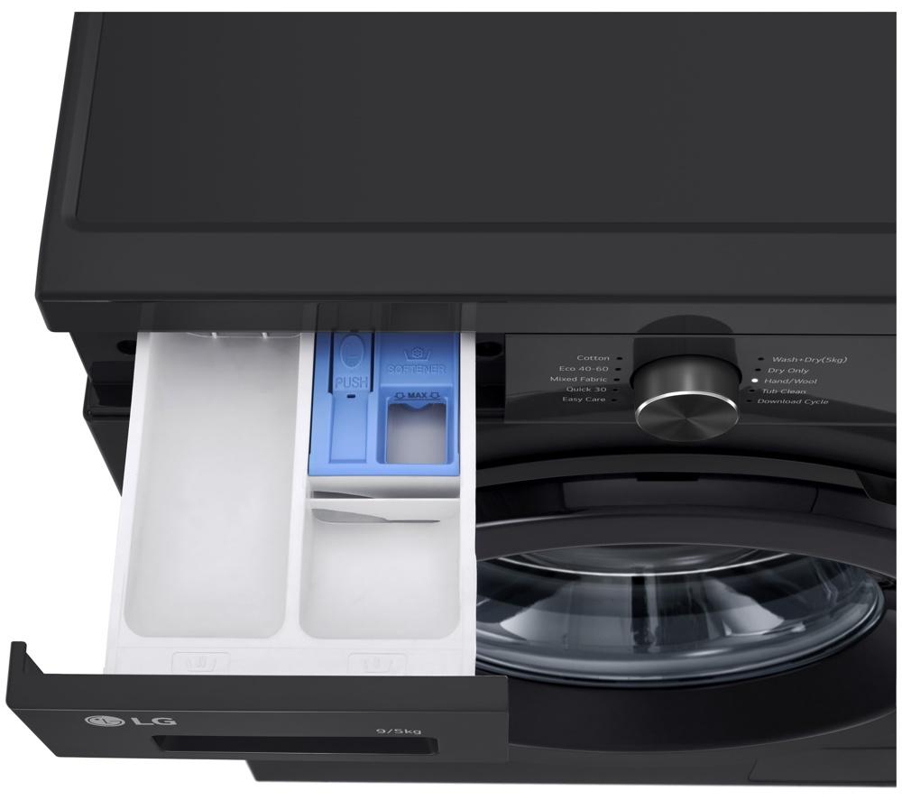 LG Series 2 Direct Drive W4X1095NNK WiFi-enabled 9 kg Washer Dryer - Onyx Black