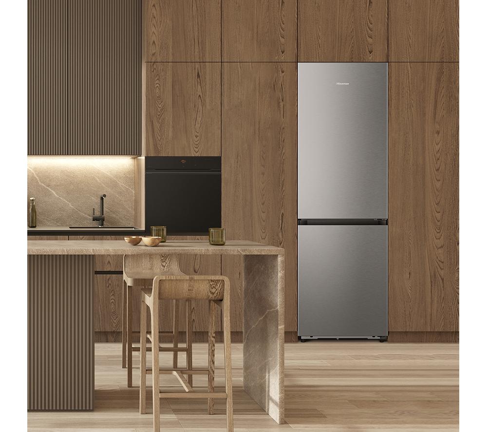 HISENSE KitchenFit RB3K330SAIC Smart 60/40 Fridge Freezer - Silver Inox