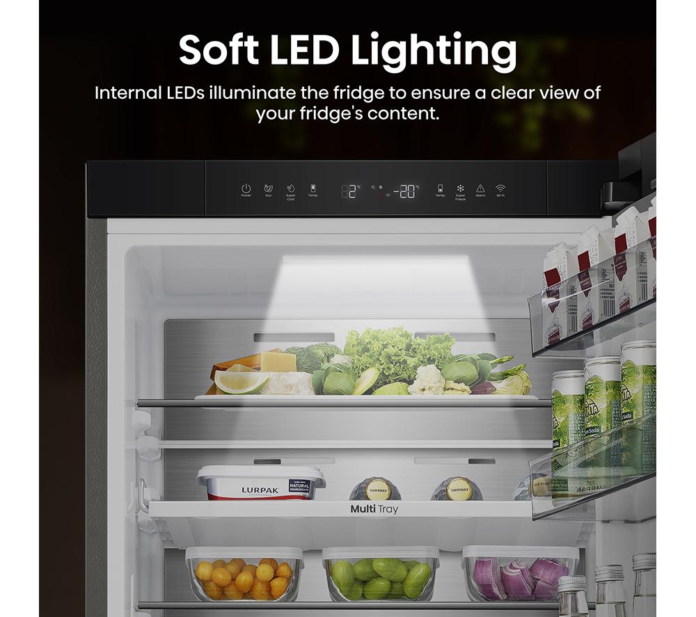 HISENSE KitchenFit RB3K330SAIC Smart 60/40 Fridge Freezer - Silver Inox
