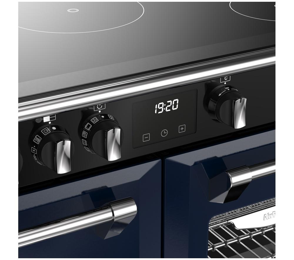 STOVES Richmond Deluxe 100Ei Electric Induction Range Cooker - Midnight Blue & Chrome