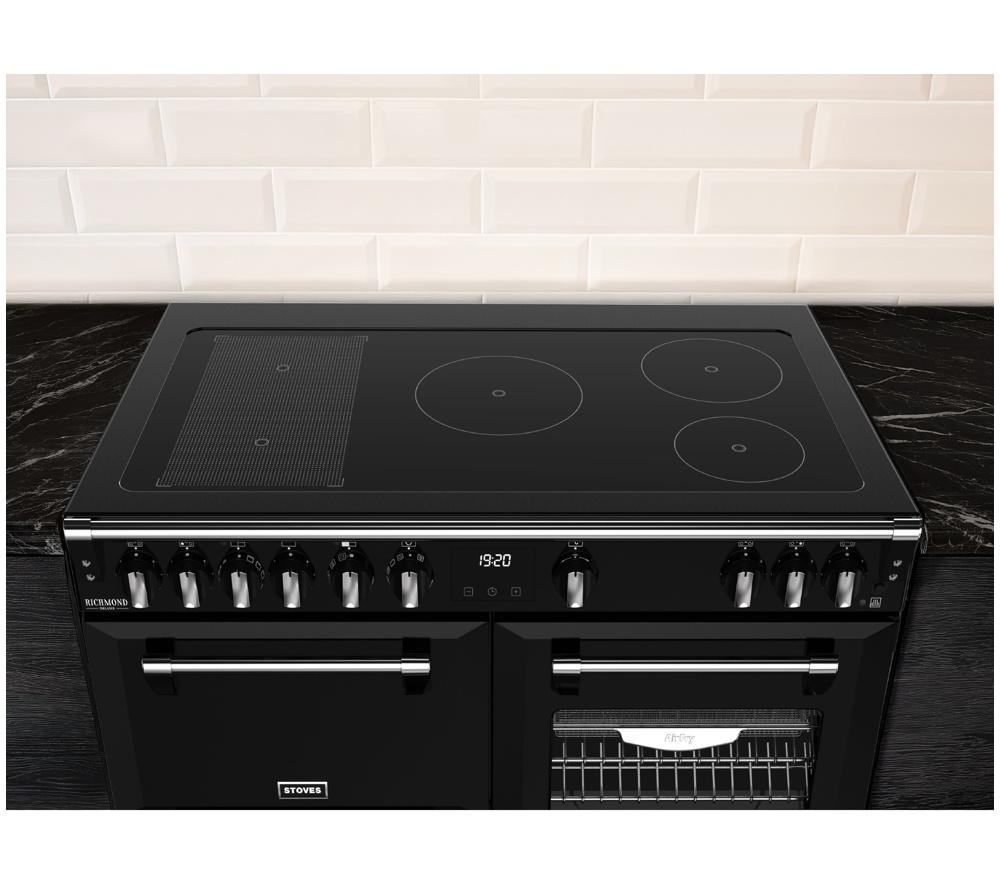 STOVES Richmond Deluxe 100Ei Electric Induction Range Cooker - Midnight Blue & Chrome