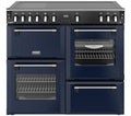STOVES Richmond Deluxe 100Ei Electric Induction Range Cooker - Midnight Blue & Chrome