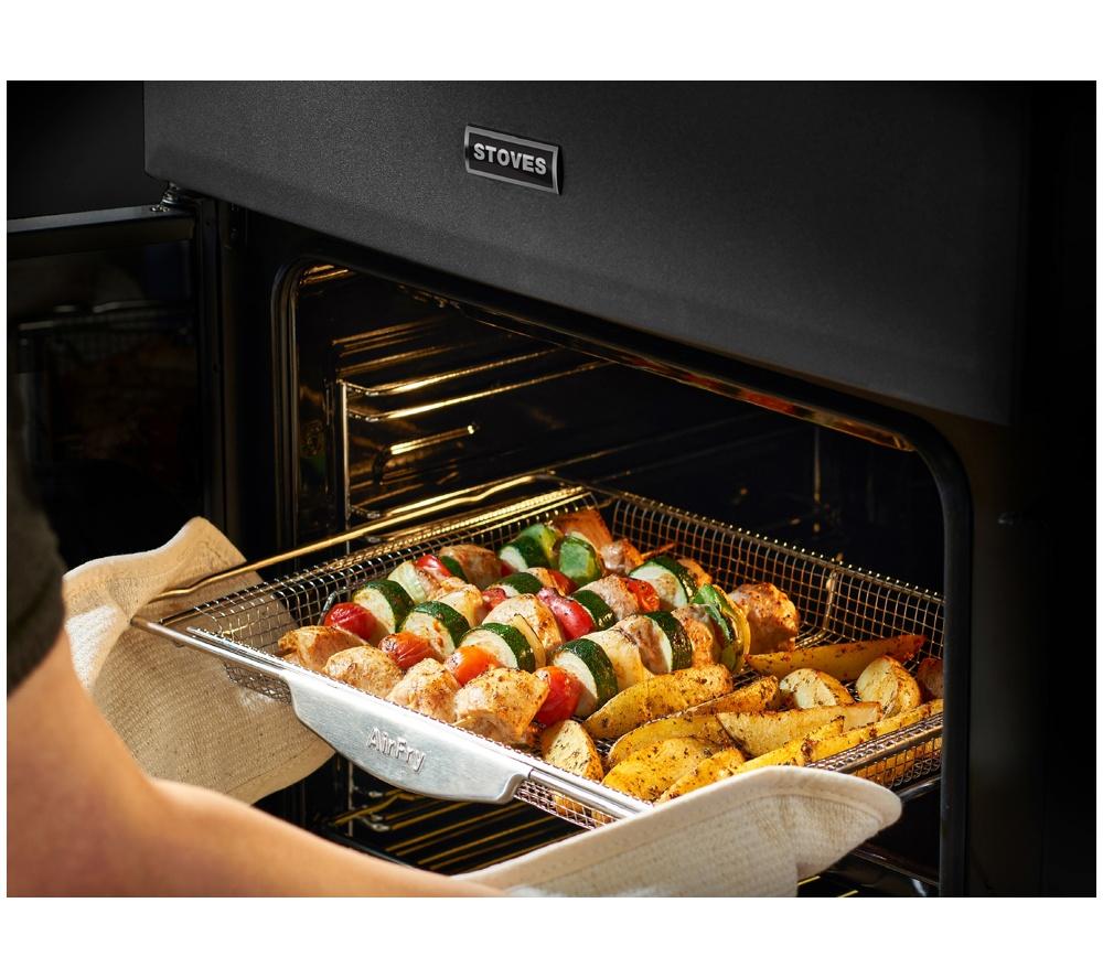 STOVES Richmond Deluxe 100DF Dual Fuel Range Cooker - Midnight Blue & Chrome